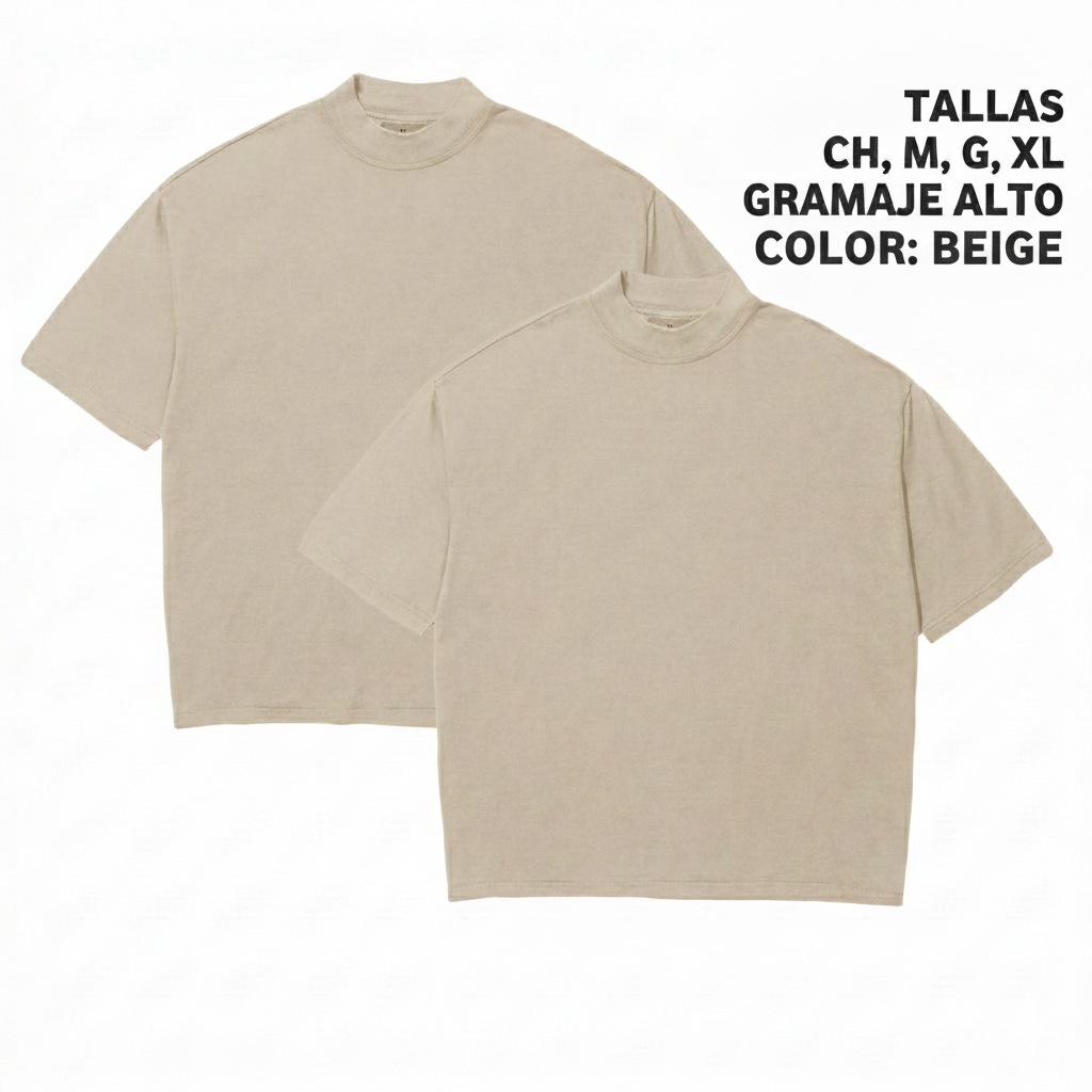 Playera Over Beige